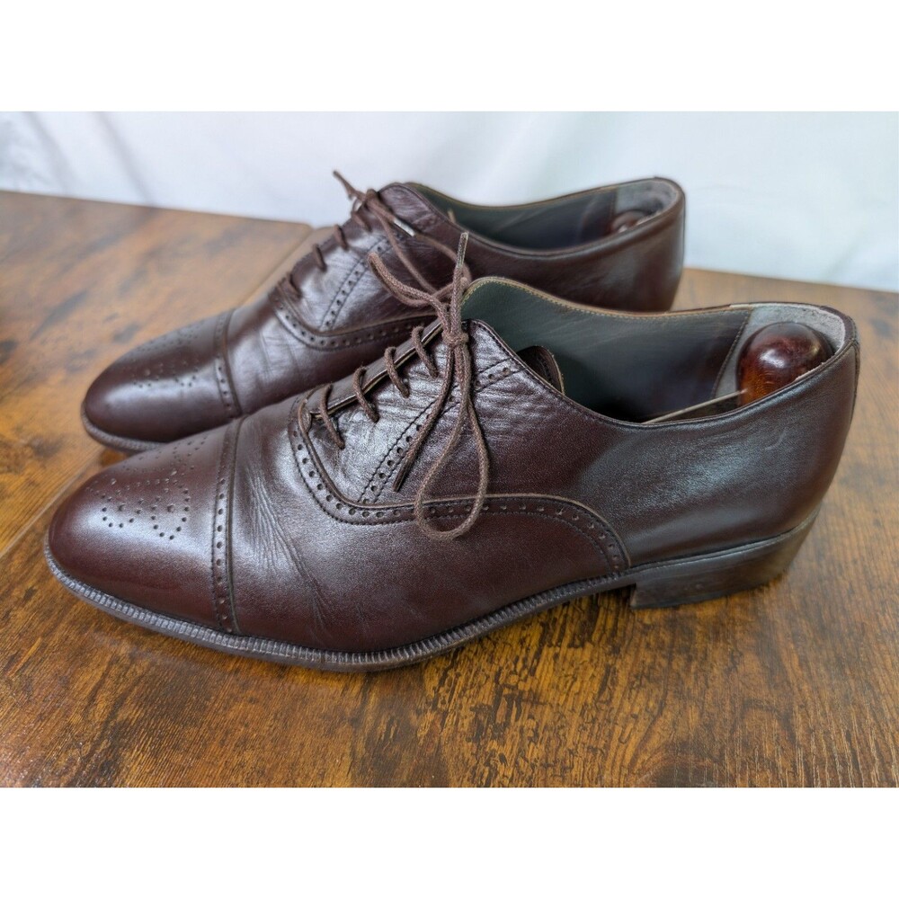 Giovanni Conti Full Leather Lace Up Dress Shoes Size 43 US 10